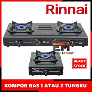 KOMPOR RINNAI Kompor Gas 1 atau 2 Tungku RI-201 S RI-202 S - Api Sun Burner Garansi Asli SNI