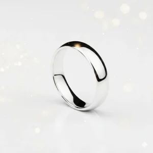 Cincin Titanium Silver Polos Anti Karat dan Alergi untuk Pria & Wanita Cincin Stainlist Polos Modern
