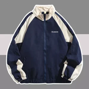 VARSITY JACKET VINTAGE SOFT PARASUT WATERPROOF MANTEL UNISEX PRIA DAN WANITA XL