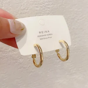 RRNS 169 Anting Hijab Wanita Tusuk Mutiara Kristal Women Earrings Korea Aksesoris Fashion