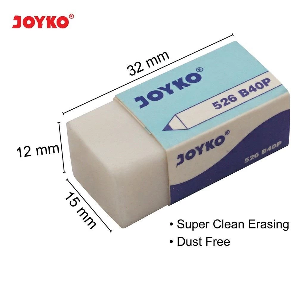 Penghapus / Eraser / Stip Joyko Putih Kecil (40PCS) NOTE: DIJUAL PER PACK BUKAN PCS/ 1 PACK ISI (40PCS) - Gambar 2