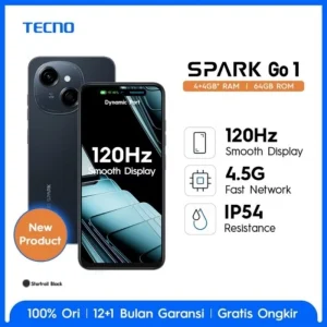 Tecno Spark GO 1 RAM/ROM 4/64 & 4/128 | 120Hz Refresh Rate IP54 Fast Charge 15W Garansi Resmi